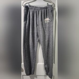 Roots Unisex Salt and Pepper Sweatpants with rare Multicolor Logo